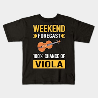 Weekend Forecast Viola Violist Kids T-Shirt